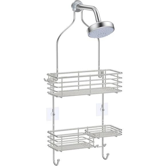 Hanging Shower Head Caddy, Rustproof Bathroom Shower Room Shelf - Picture 8 of 8